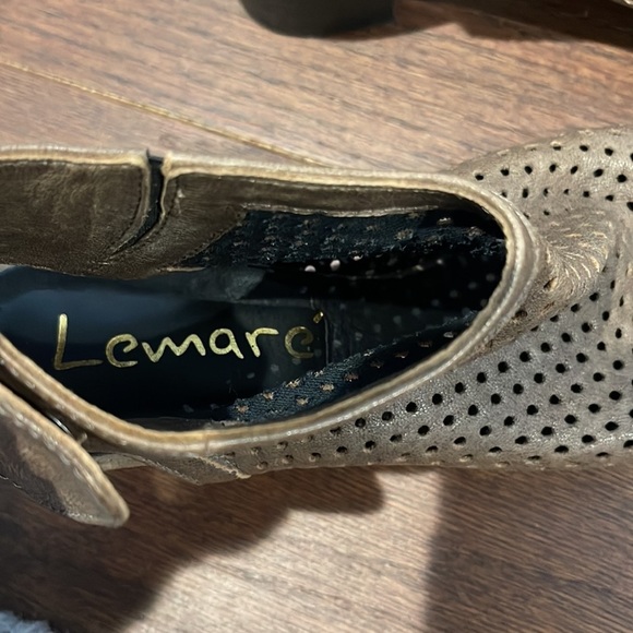 Lemare Women’s Brown Peep Toe Heels Size 38/8 - Picture 8 of 8